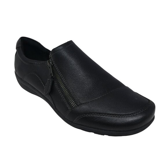 Taos Character Black Leather Slip On Loafers Womens 9 - Picture 1 of 13